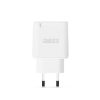 Hálózati Adapter USB + Type-C PD20W gyorstöltéssel - fehér