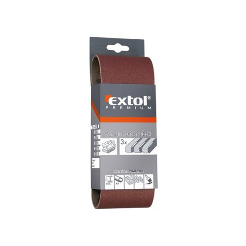 EXTOL PREMIUM csiszolószalag klt. 75×533mm 3 db P60