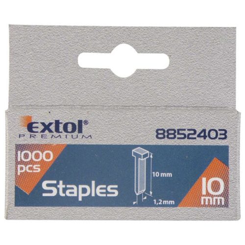 EXTOL PREMIUM szeg fejjel profi tűzőgéphez 1000db ; 12mm (2,0×1,2×0,52mm)