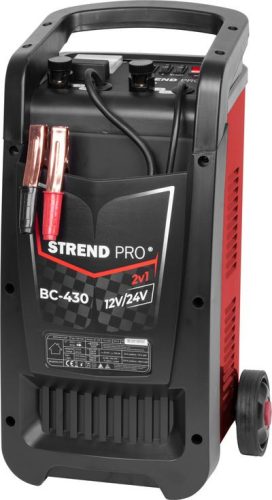 Töltő kocsi Strend Pro BC-430, 12/24 V, 30 A, 250 A, autóelemekre