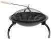 Tűzrakóhely Strend Pro Homefire, BBQ, faszén grill grillráccsal, fém, kerek, 545 x 400 mm