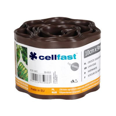 Cellfast® pázsitszegély, barna 100 mm, L-9 m