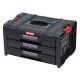 Láda QBRICK® System PRO Toolbox Drawer 3 Expert, 3 fiókos rendező