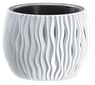 Virágcserép SANDY Bowl 240, 238 x 161 mm, fehér, betét