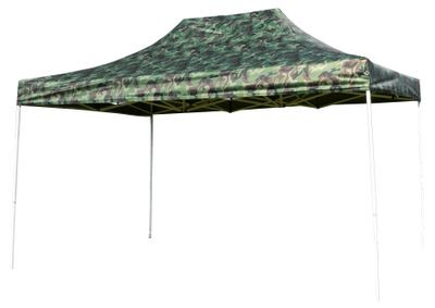 FESTIVAL 45 kerti sátor, 3 x 4,5 m, álcázás, profi, UV ellenálló ponyva, oldalfalak nélkül