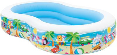 Intex® 56490, Seashore felfújható gyermekmedence, 2,62 x 1,60 x 0,46 m