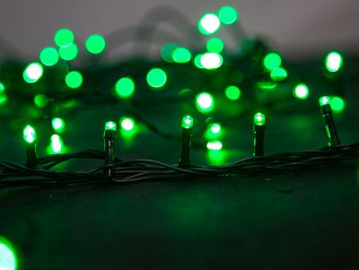 Lánc MagicHome Karácsony Serpens, 100 LED zöld, 8 funkció, 230 V, 50 Hz, adapterrel, IP 44, külső, m