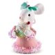 MagicHome Candy Line karácsonyi dekoráció, rózsaszín egér, 27 cm