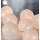 Reťaz MagicHome Cotton Balls White, 10x LED teplá biela, PE/bavlna, 2xAA, jednoduché svietenie, osvetlenie, L-1,35 m