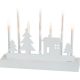 Svietnik MagicHome Vianoce, 8 LED teplá biela, 2xAA, MDF, interiér, 24x5,5x18 cm